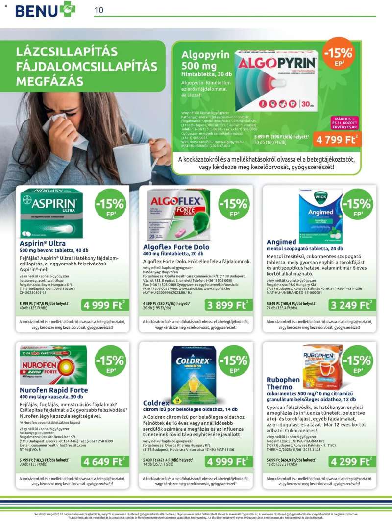BENU Gyógyszertárak BENU Gyógyszertárak akciós újság 10 oldal