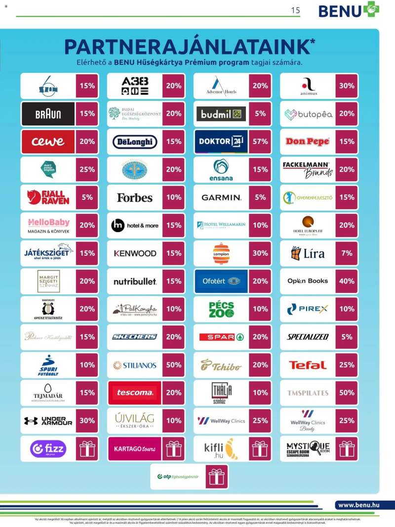 BENU Gyógyszertárak BENU Gyógyszertárak akciós újság 15 oldal