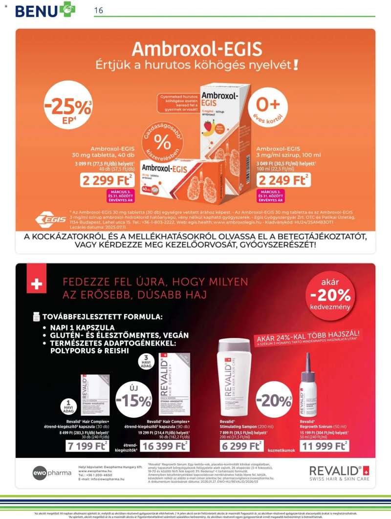 BENU Gyógyszertárak BENU Gyógyszertárak akciós újság 16 oldal