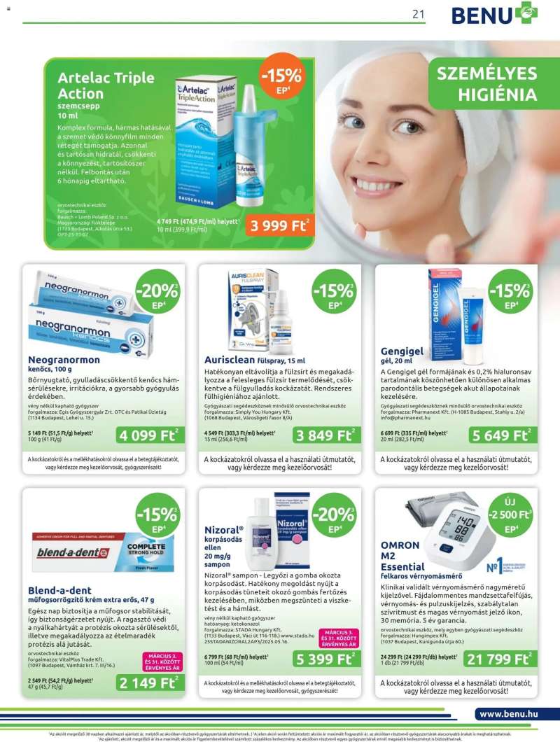 BENU Gyógyszertárak BENU Gyógyszertárak akciós újság 21 oldal