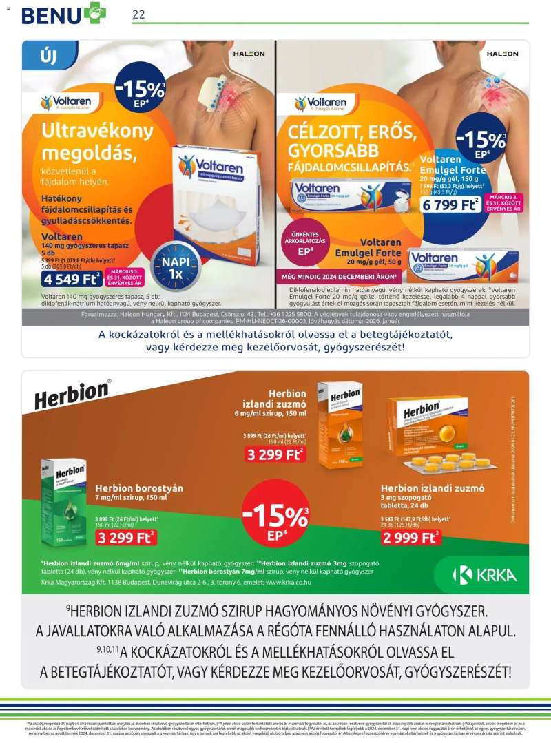 BENU Gyógyszertárak BENU Gyógyszertárak akciós újság 22 oldal
