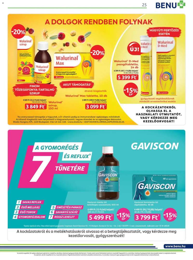 BENU Gyógyszertárak BENU Gyógyszertárak akciós újság 25 oldal