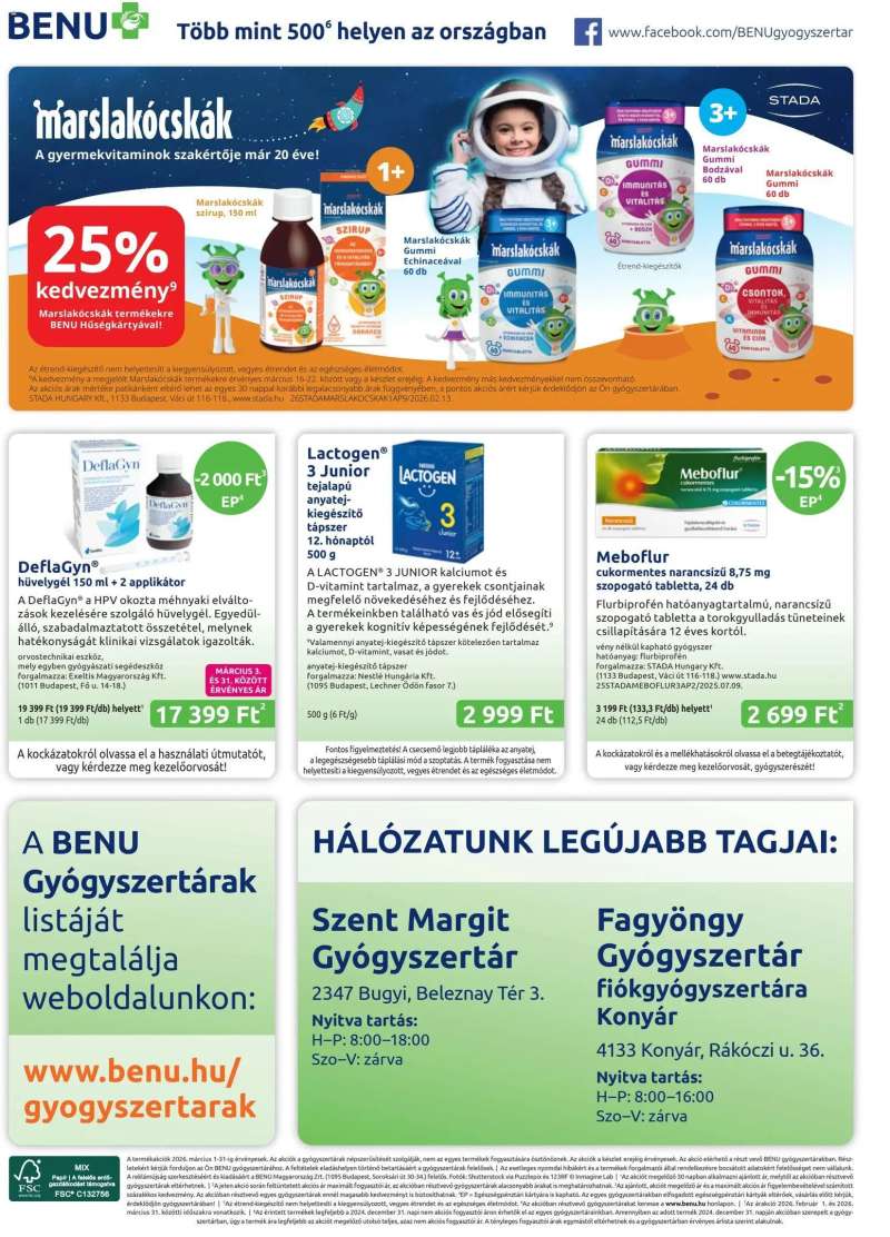 BENU Gyógyszertárak BENU Gyógyszertárak akciós újság 28 oldal