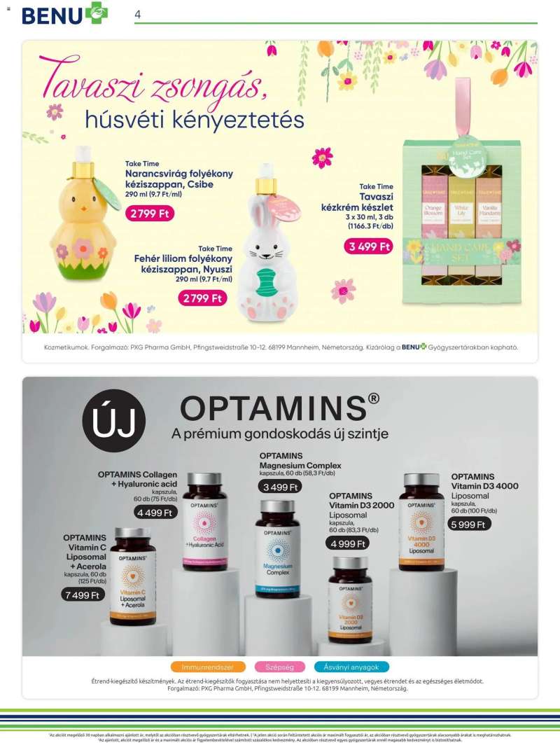 BENU Gyógyszertárak BENU Gyógyszertárak akciós újság 4 oldal