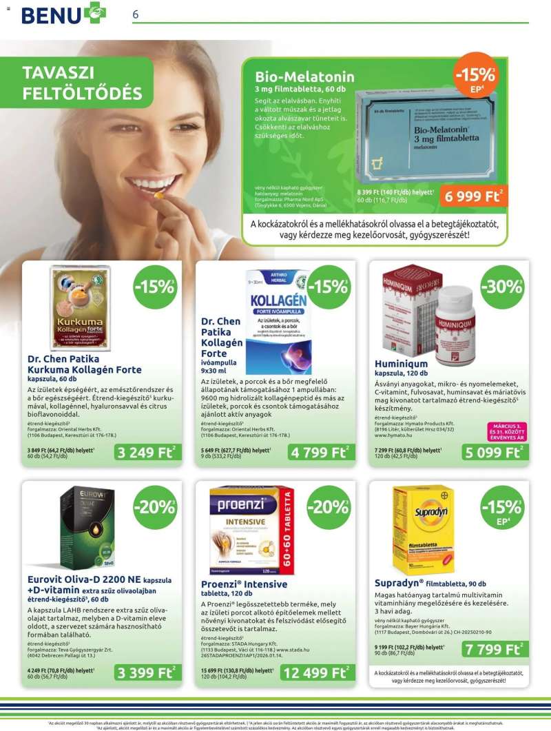 BENU Gyógyszertárak BENU Gyógyszertárak akciós újság 7 oldal