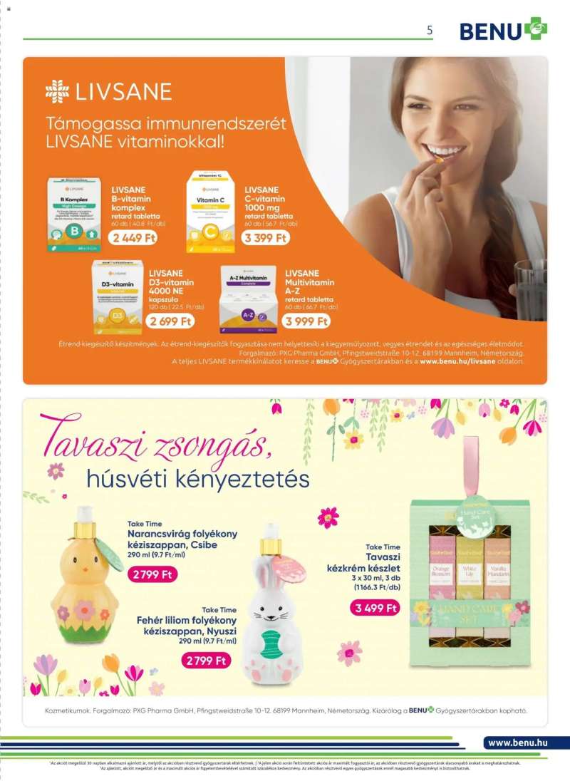 BENU Gyógyszertárak BENU Gyógyszertárak akciós újság 5 oldal