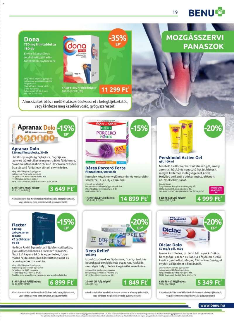 BENU Gyógyszertárak BENU Gyógyszertárak akciós újság 19 oldal