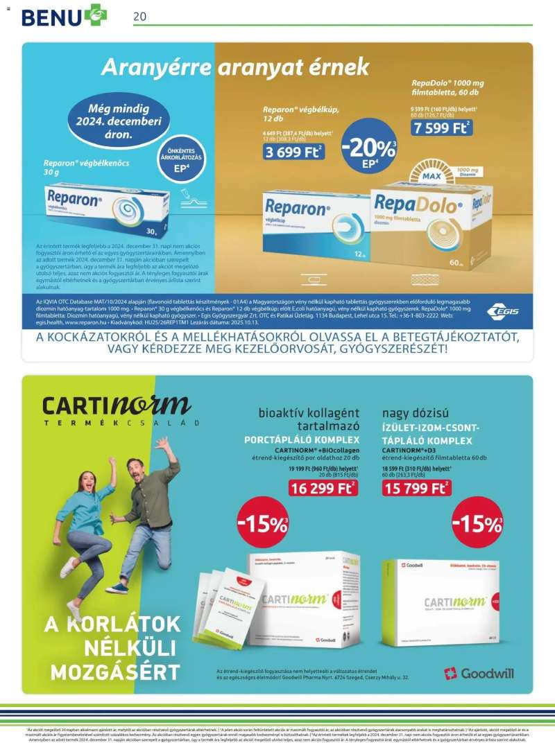 BENU Gyógyszertárak BENU Gyógyszertárak akciós újság 20 oldal