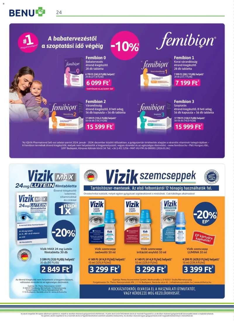 BENU Gyógyszertárak BENU Gyógyszertárak akciós újság 24 oldal