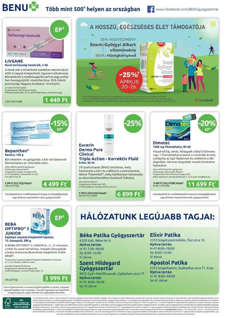 BENU Gyógyszertárak BENU Gyógyszertárak akciós újság 28 oldal