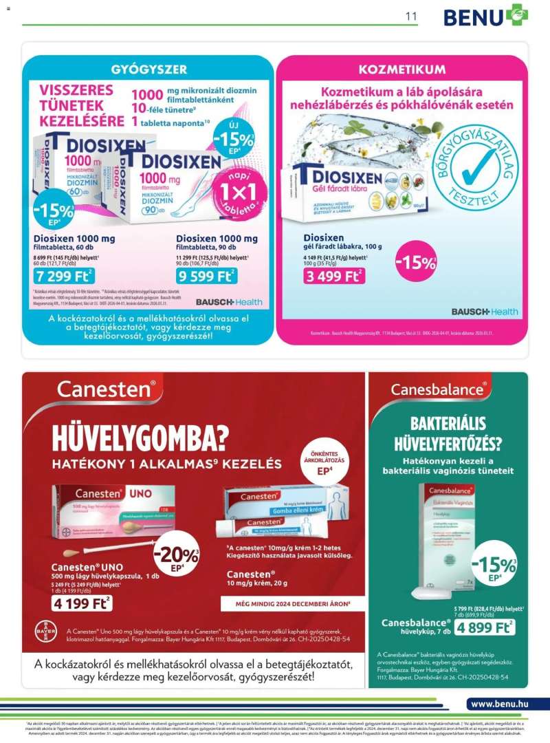 BENU Gyógyszertárak BENU Gyógyszertárak akciós újság 11 oldal