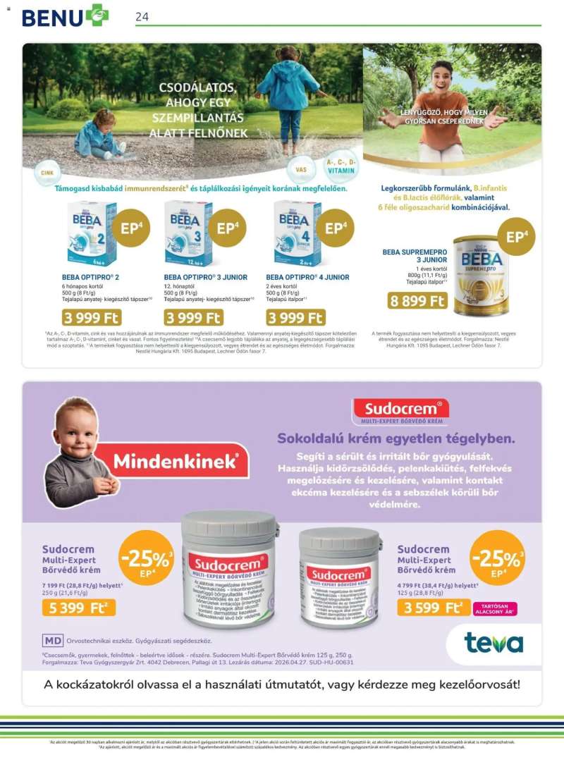 BENU Gyógyszertárak BENU Gyógyszertárak akciós újság 24 oldal