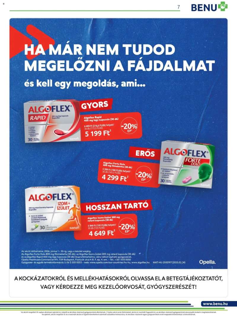 BENU Gyógyszertárak BENU Gyógyszertárak akciós újság 7 oldal