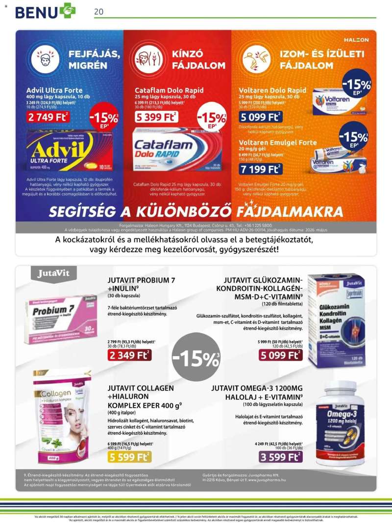 BENU Gyógyszertárak BENU Gyógyszertárak akciós újság 20 oldal