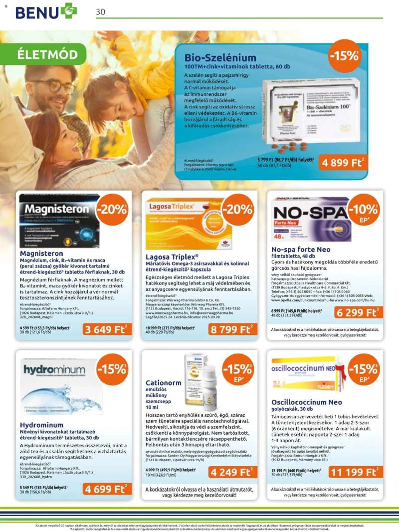 BENU Gyógyszertárak BENU Gyógyszertárak akciós újság 30 oldal