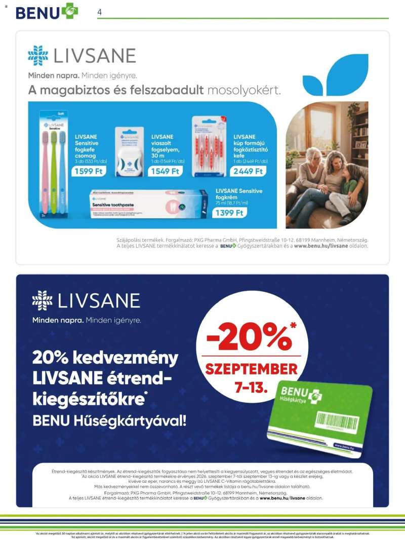 BENU Gyógyszertárak BENU Gyógyszertárak akciós újság 4 oldal