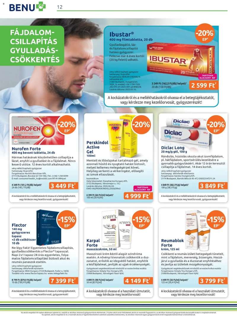 BENU Gyógyszertárak BENU Gyógyszertárak akciós újság 12 oldal