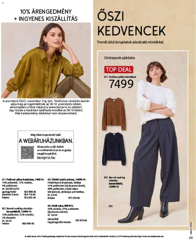 Bonprix Bonprix katalógus - Az ősz stílusában 2 oldal