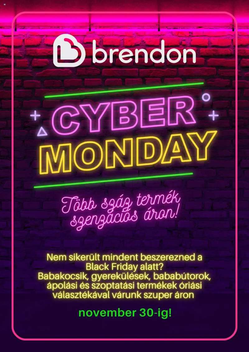 Brendon Cyber Monday 1 oldal