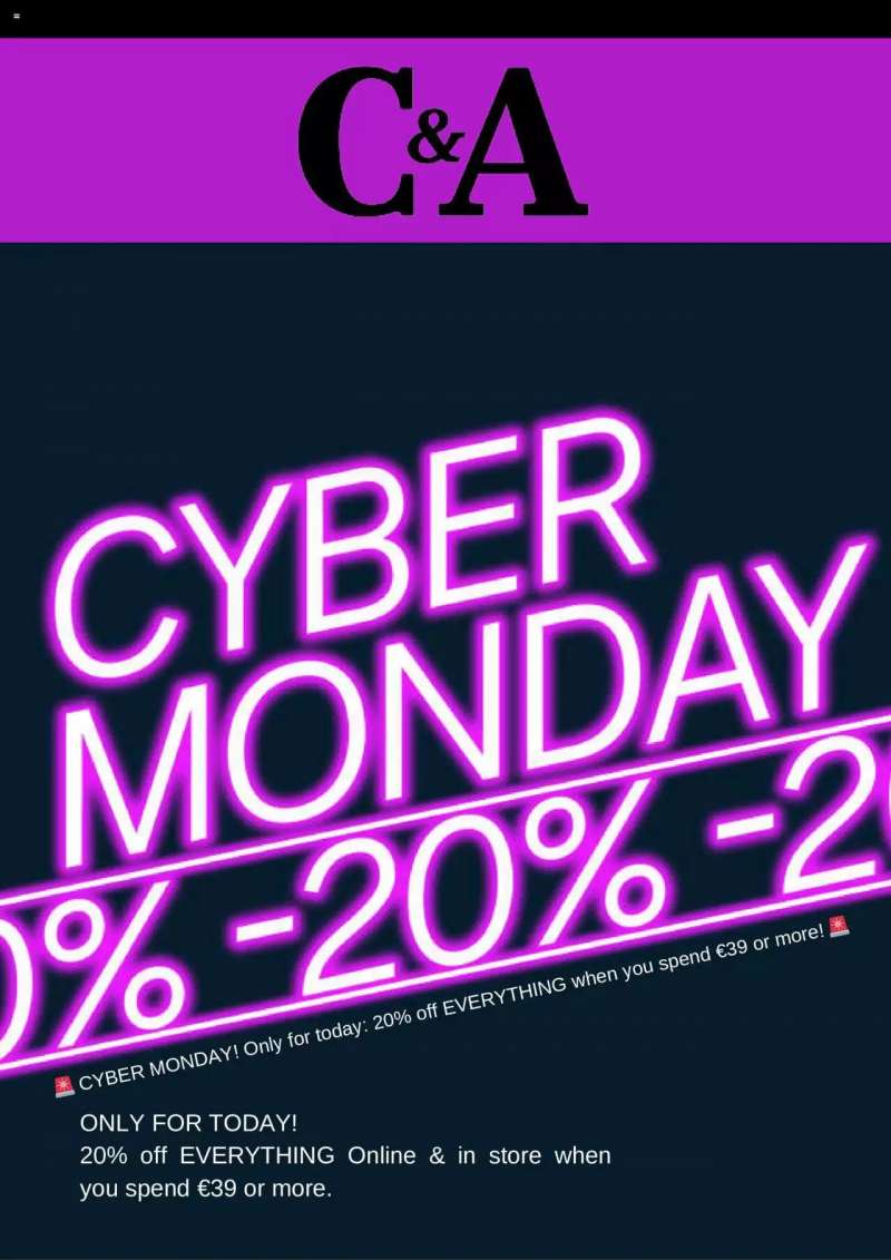 C&A Cyber Monday 1 oldal