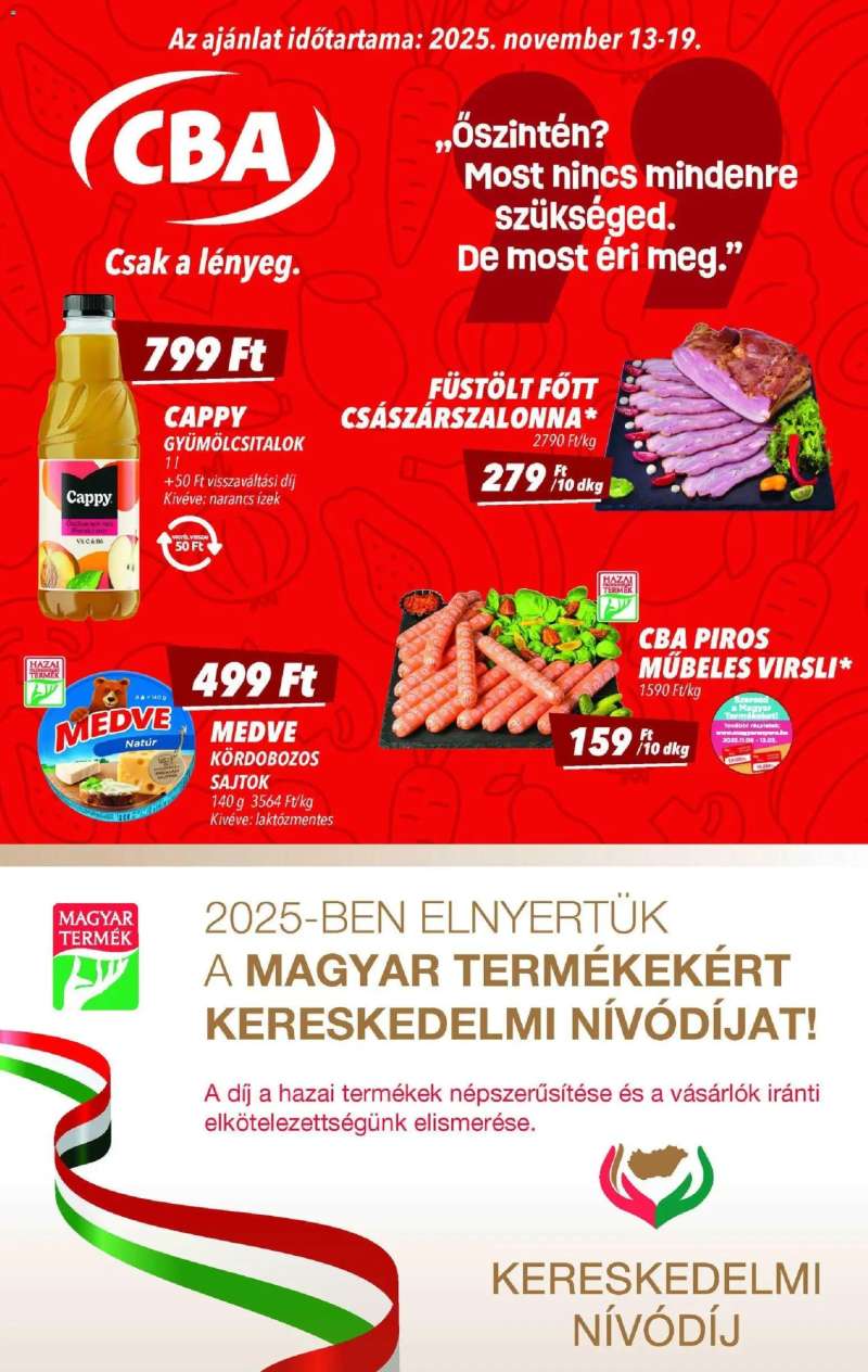 CBA Akciós újság CBA 1 oldal
