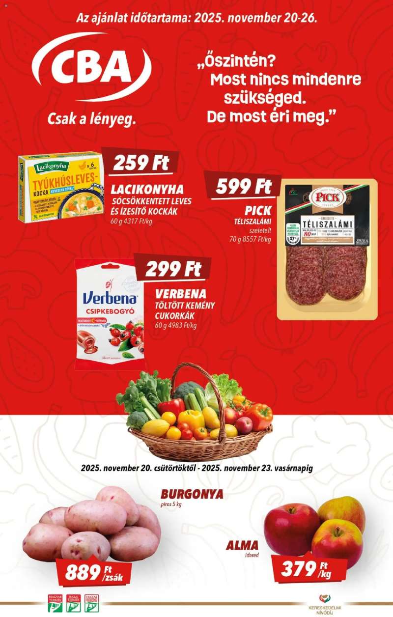 CBA Akciós újság CBA 1 oldal