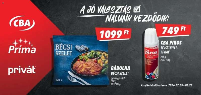 CBA Aktuális óriásplakátok 4 oldal