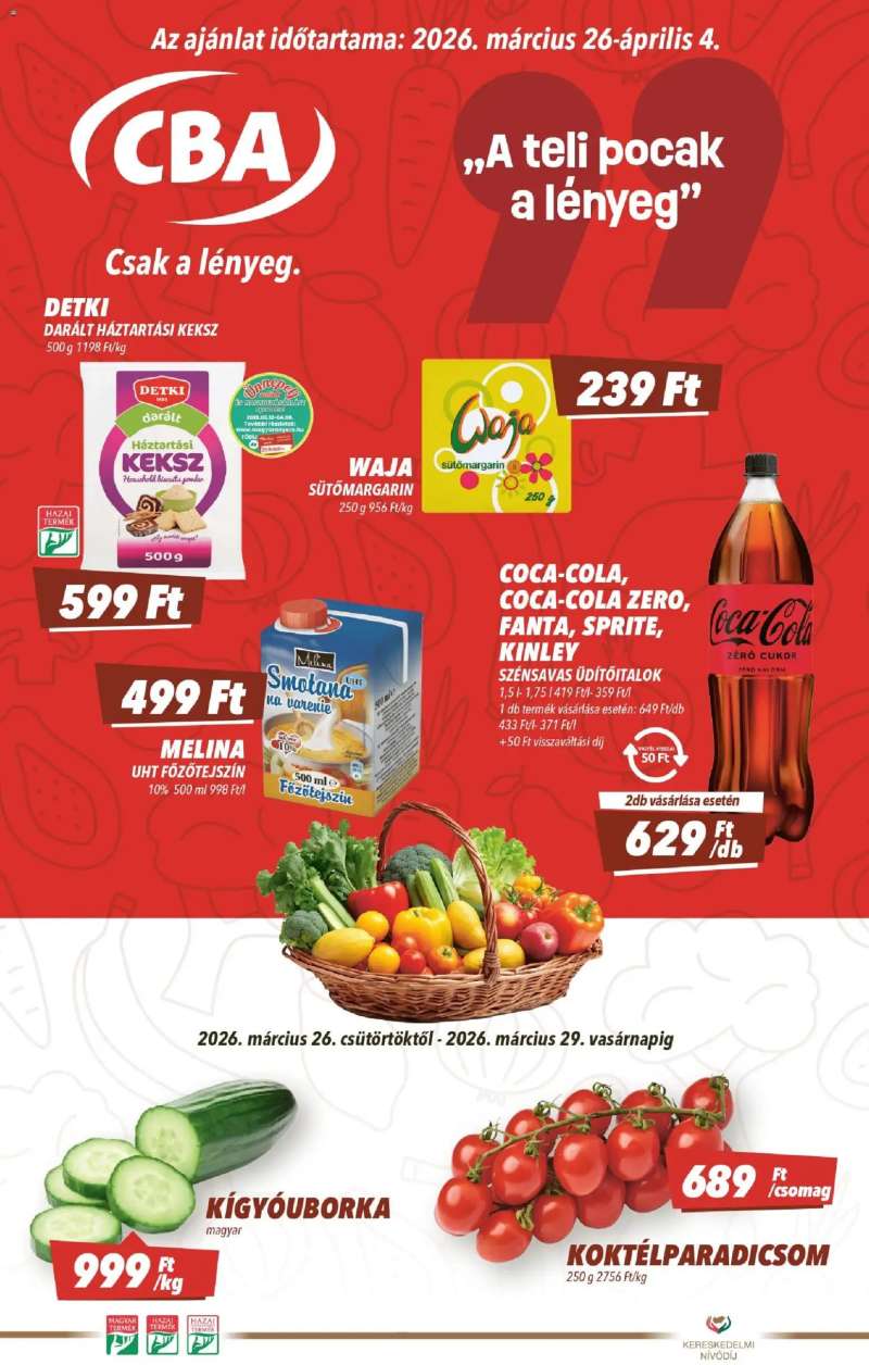 CBA CBA akciós újság 1 oldal