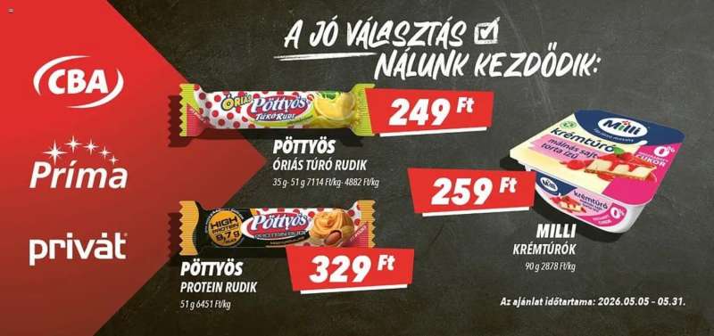 CBA CBA Aktuális óriásplakátok 4 oldal