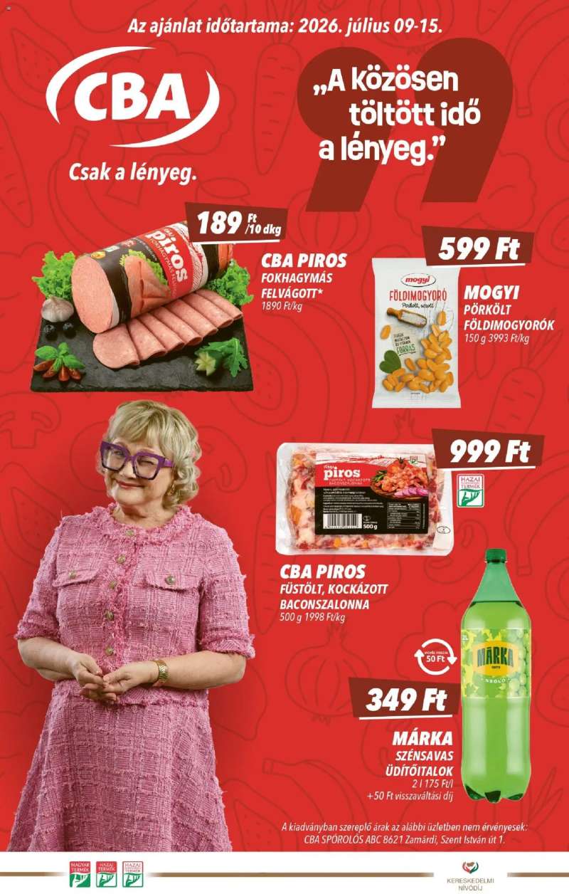 CBA CBA akciós újság 1 oldal