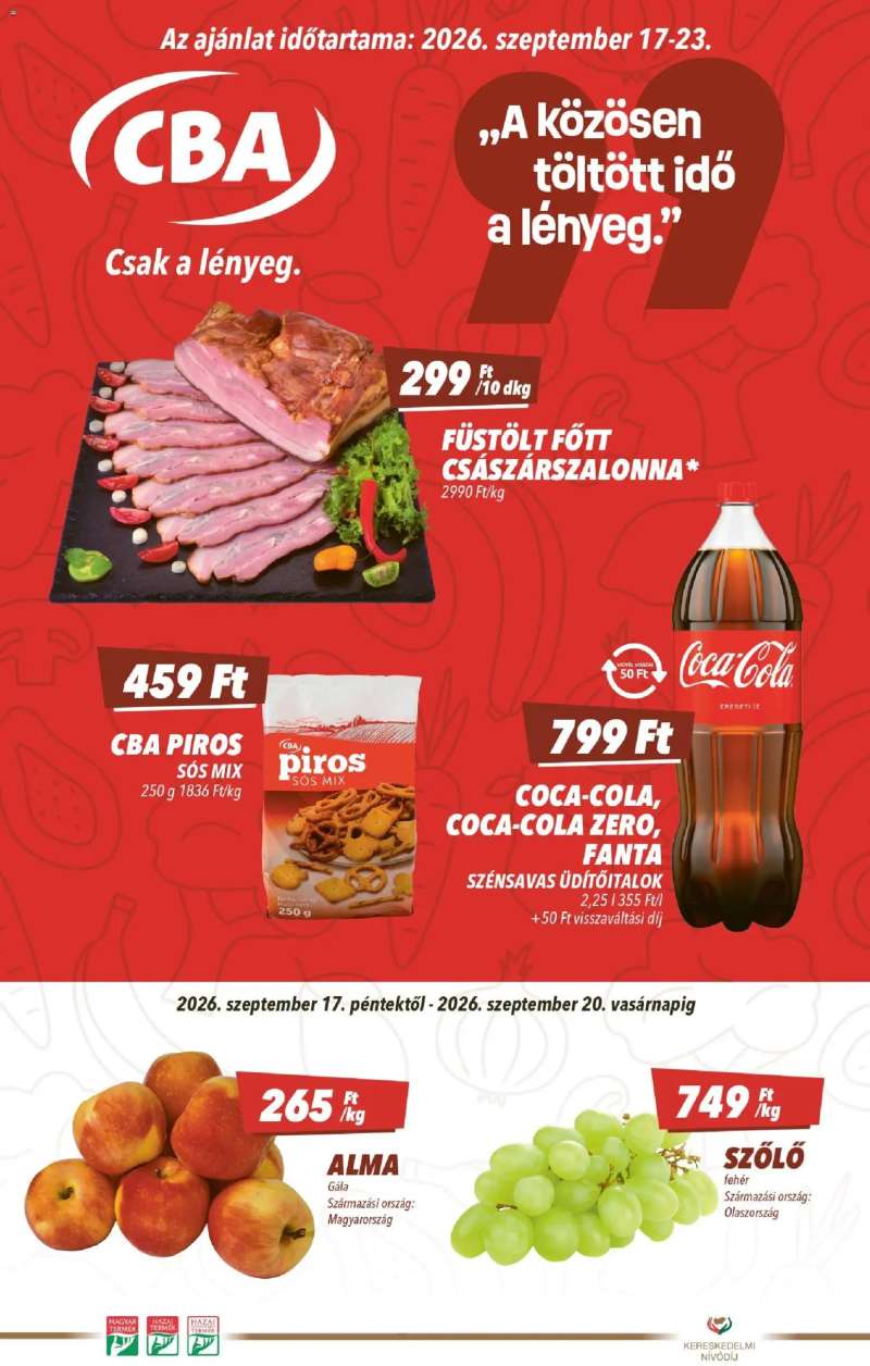 CBA CBA akciós újság 1 oldal