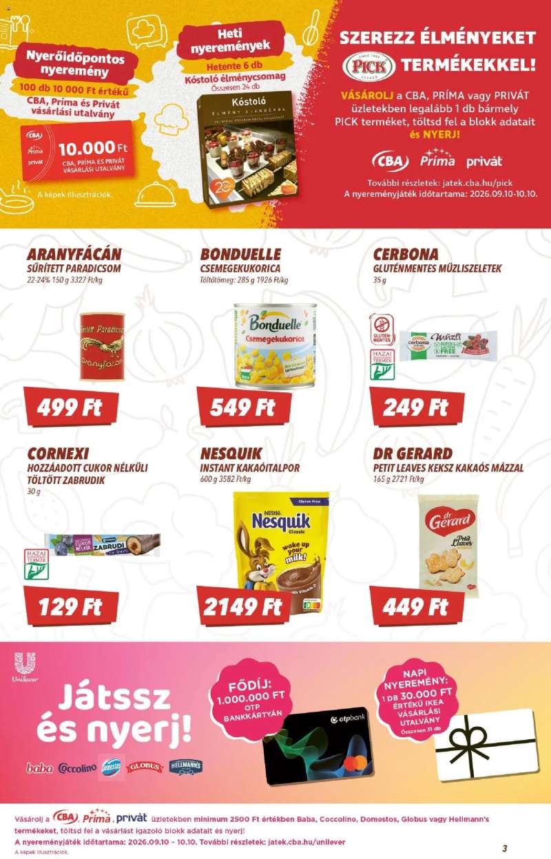 CBA CBA akciós újság 3 oldal