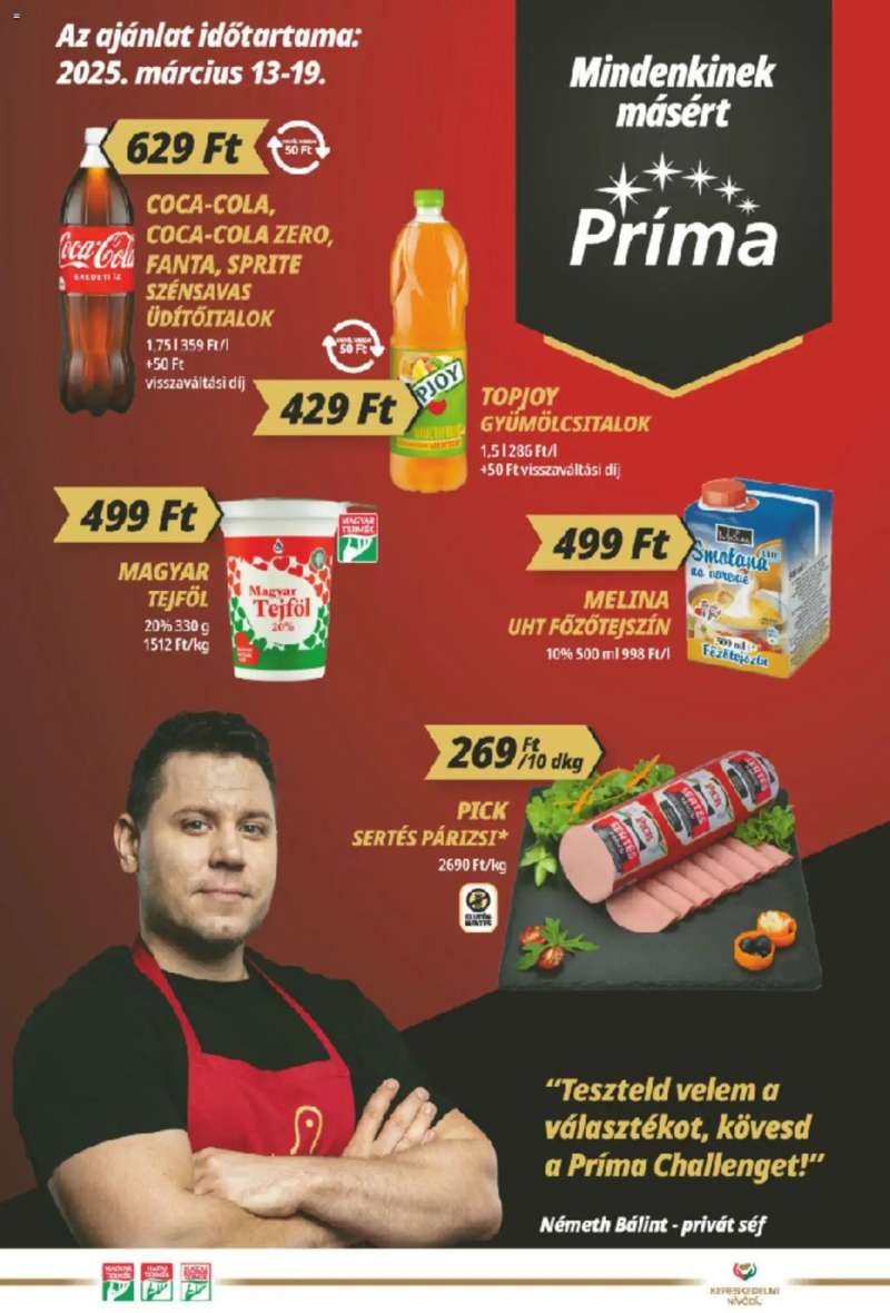 CBA Príma Akciós újság CBA Príma 1 oldal