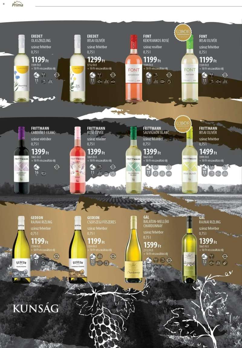 CBA Príma Borkatalógus 10 oldal