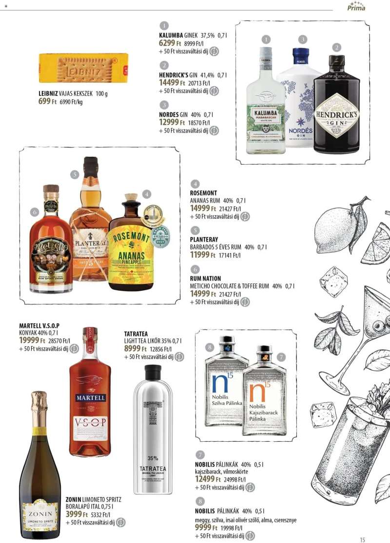 CBA Príma Borkatalógus 15 oldal
