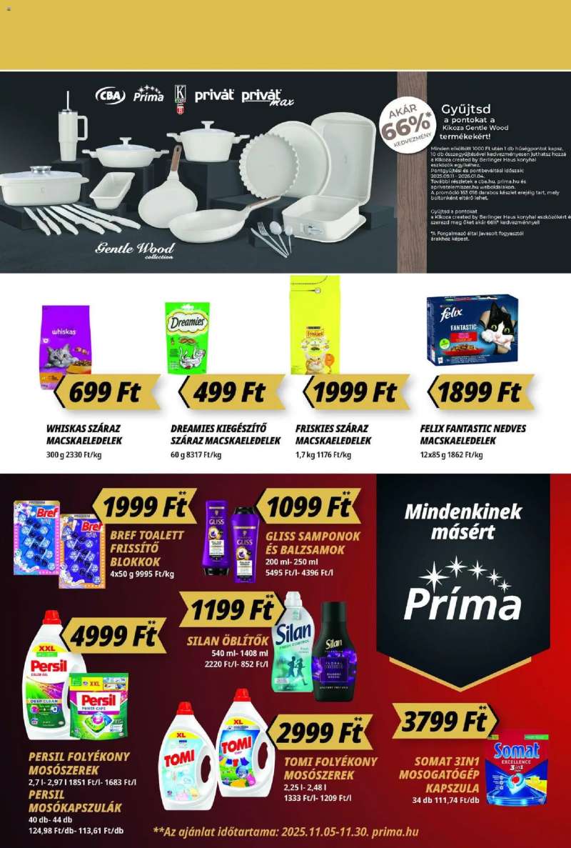 CBA Príma Akciós újság CBA Príma 14 oldal
