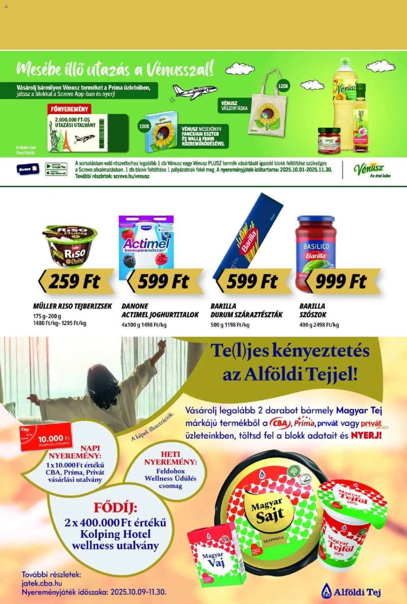 CBA Príma Akciós újság CBA Príma 4 oldal