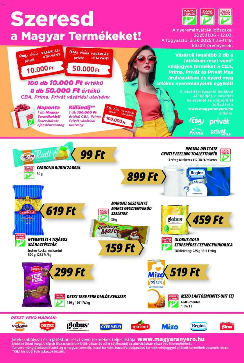 CBA Príma Akciós újság CBA Príma 5 oldal