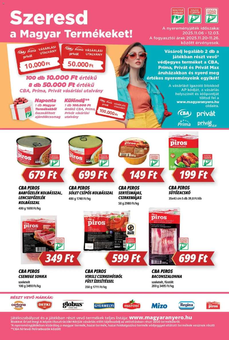 CBA Príma Akciós újság CBA Príma 6 oldal