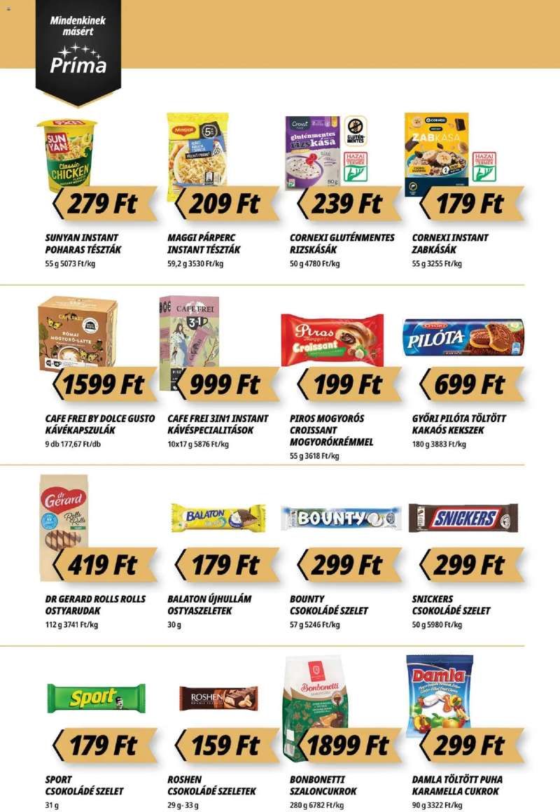 CBA Príma Akciós újság CBA Príma 8 oldal