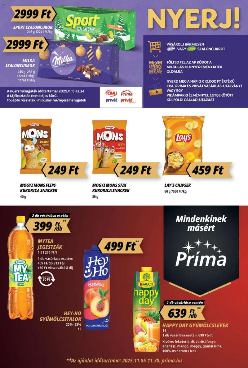CBA Príma Akciós újság CBA Príma 9 oldal