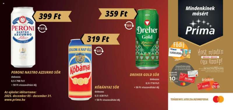 CBA Príma Aktuális óriásplakátok 4 oldal