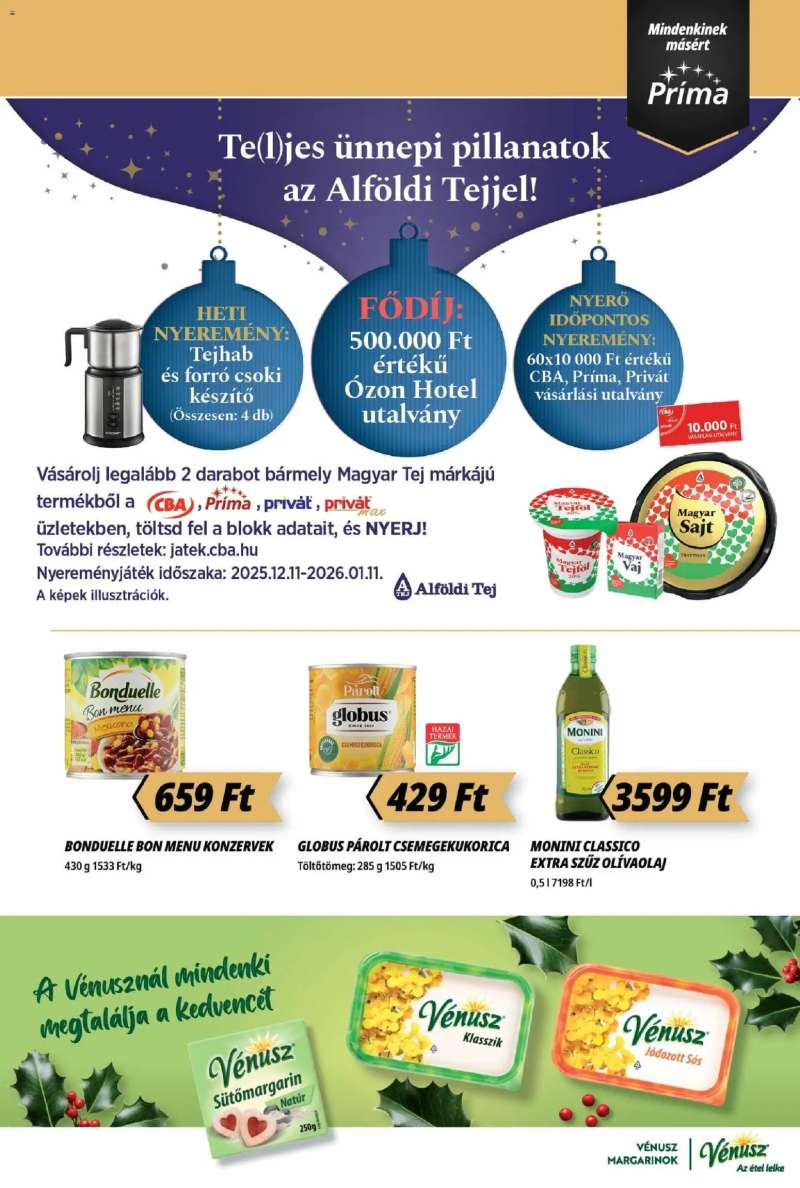 CBA Príma Akciós újság CBA Príma 5 oldal