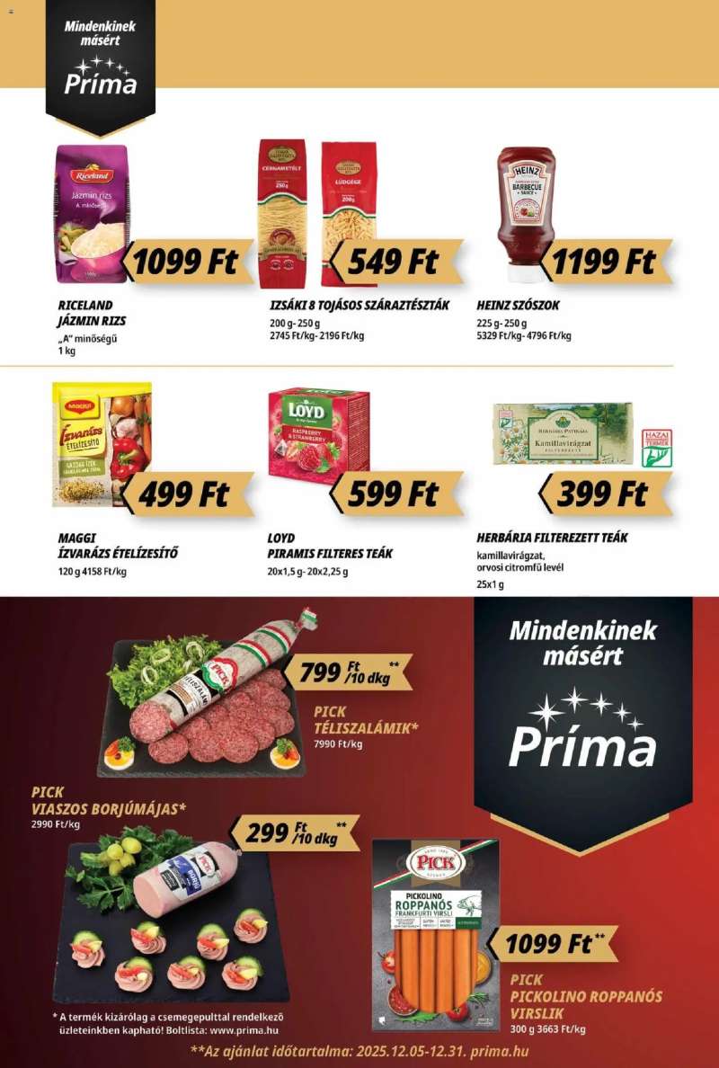 CBA Príma Akciós újság CBA Príma 6 oldal