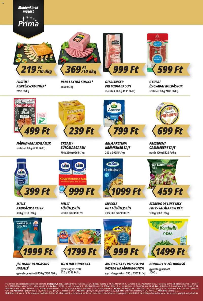 CBA Príma Akciós újság CBA Príma 2 oldal