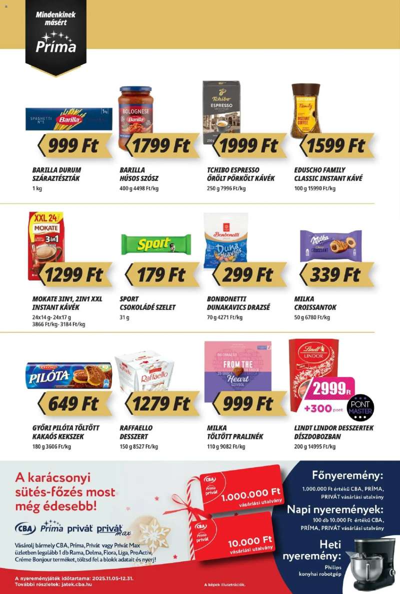 CBA Príma Akciós újság CBA Príma 6 oldal
