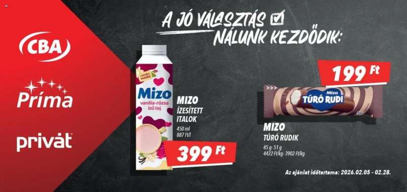 CBA Príma Aktuális óriásplakátok 2 oldal