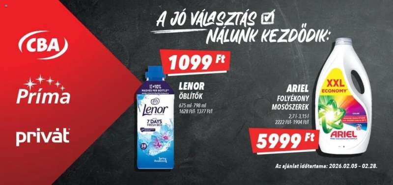 CBA Príma Aktuális óriásplakátok 4 oldal