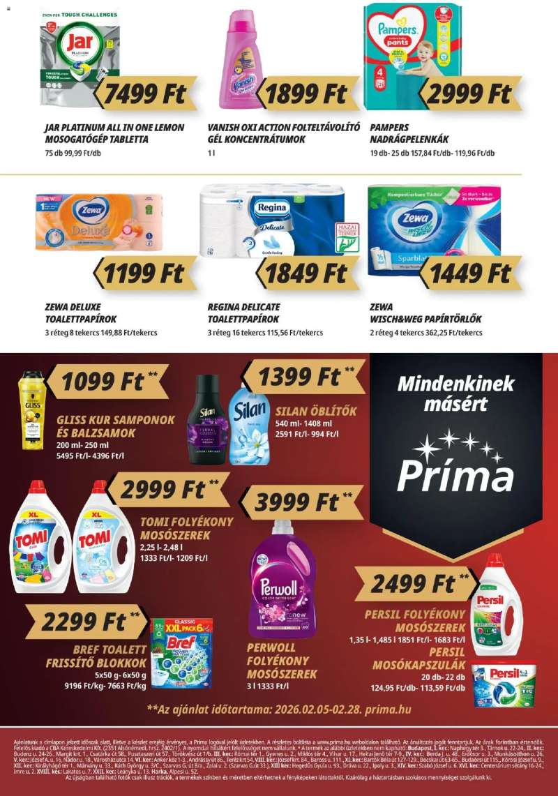 CBA Príma Akciós újság CBA Príma 12 oldal