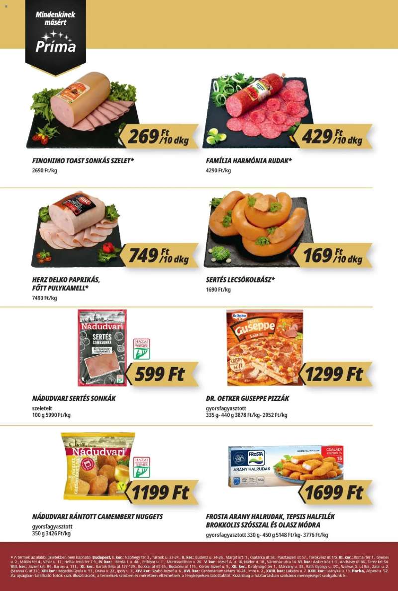 CBA Príma Akciós újság CBA Príma 2 oldal